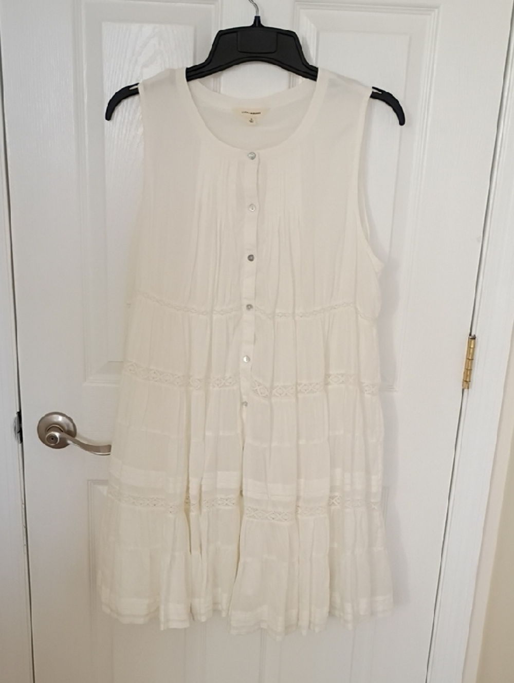 Lucky Brand Sleeveless Tiered Dress, L